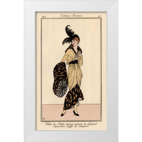Vintage French Fashion II White Modern Wood Framed Art Print by Unknown