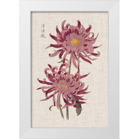 Vibrant Mums II White Modern Wood Framed Art Print by Vision Studio