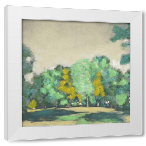 Treeline I White Modern Wood Framed Art Print by Zarris, Chariklia