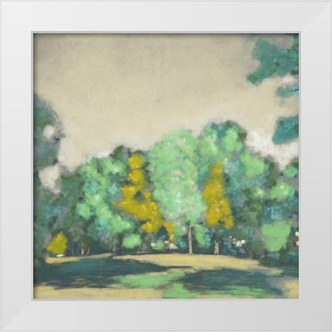 Treeline I White Modern Wood Framed Art Print by Zarris, Chariklia