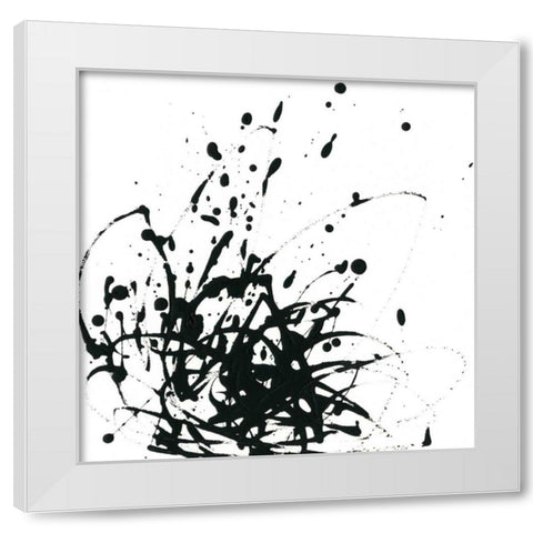 Onyx Expression I White Modern Wood Framed Art Print by Vess, June Erica