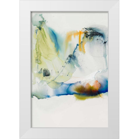Abstract Terrain I White Modern Wood Framed Art Print by Jasper, Sisa
