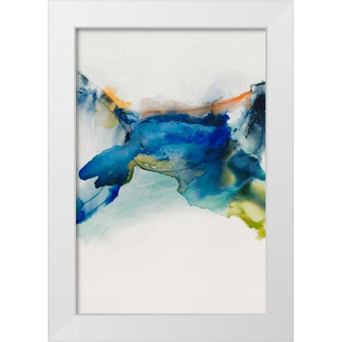 Abstract Terrain II White Modern Wood Framed Art Print by Jasper, Sisa