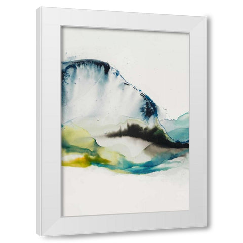 Abstract Terrain III White Modern Wood Framed Art Print by Jasper, Sisa