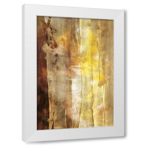 Golden Glow I White Modern Wood Framed Art Print by Jasper, Sisa