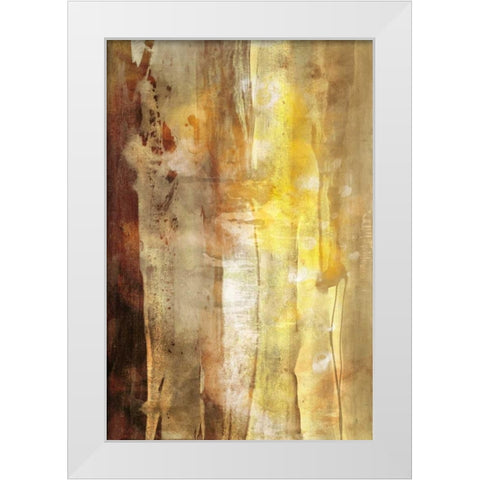 Golden Glow I White Modern Wood Framed Art Print by Jasper, Sisa