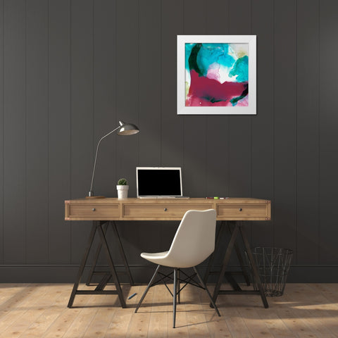 LA Abstract I White Modern Wood Framed Art Print by Jasper, Sisa