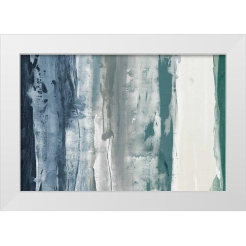 Navy Decision I White Modern Wood Framed Art Print by Jasper, Sisa