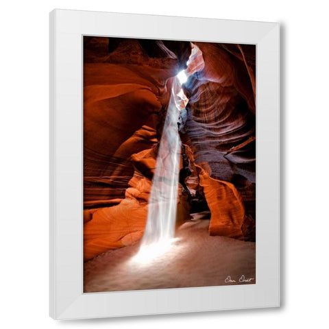 Sun Shining Through Canyon I White Modern Wood Framed Art Print by Drost, David