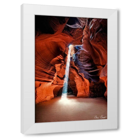 Sun Shining Through Canyon II White Modern Wood Framed Art Print by Drost, David