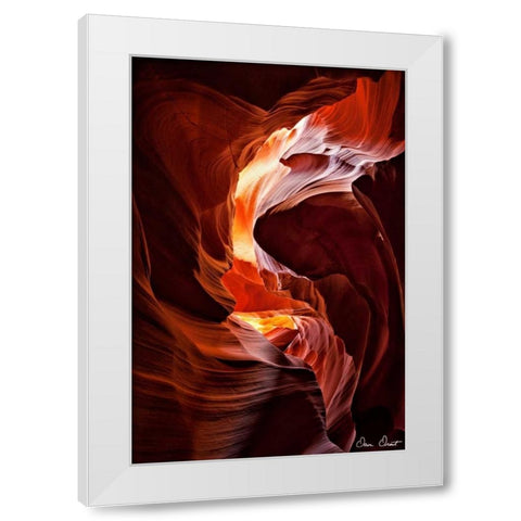 Sun Shining Through Canyon IV White Modern Wood Framed Art Print by Drost, David