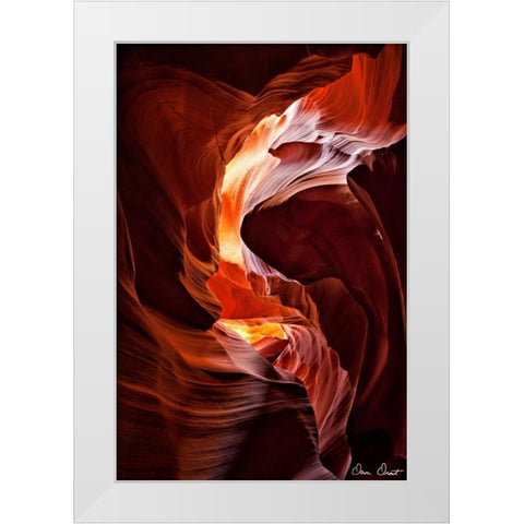 Sun Shining Through Canyon IV White Modern Wood Framed Art Print by Drost, David