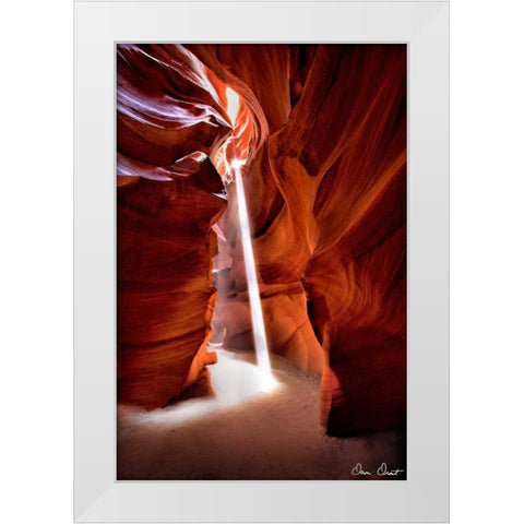 Sun Shining Through Canyon VI White Modern Wood Framed Art Print by Drost, David