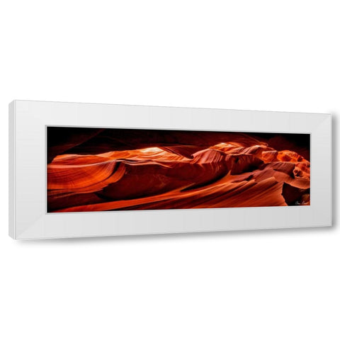 Sun Shining Through Canyon VIII White Modern Wood Framed Art Print by Drost, David