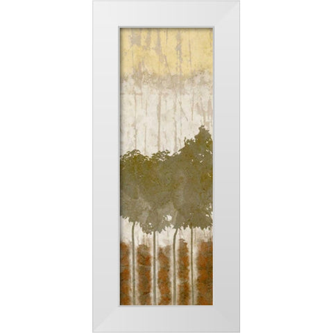 Natures Quartet I White Modern Wood Framed Art Print by Saunders, Alonzo