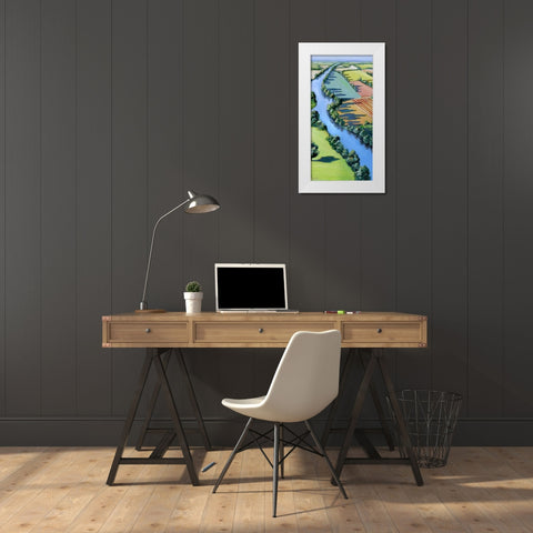 Flying Above II White Modern Wood Framed Art Print by Mica