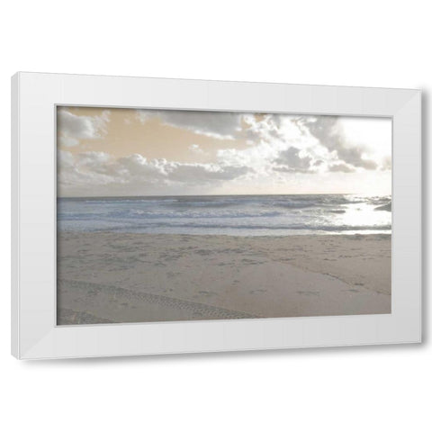 Serene Sea II White Modern Wood Framed Art Print by Chandler, Sharon