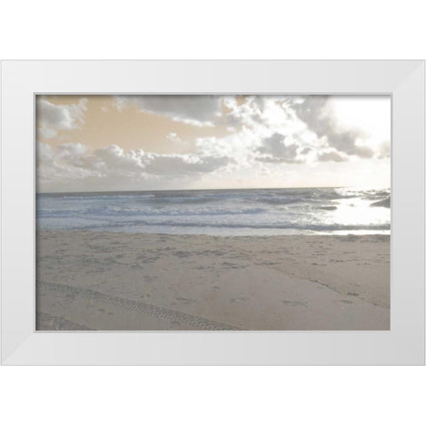 Serene Sea II White Modern Wood Framed Art Print by Chandler, Sharon