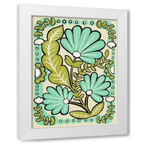 Gouache Florals III White Modern Wood Framed Art Print by Zarris, Chariklia