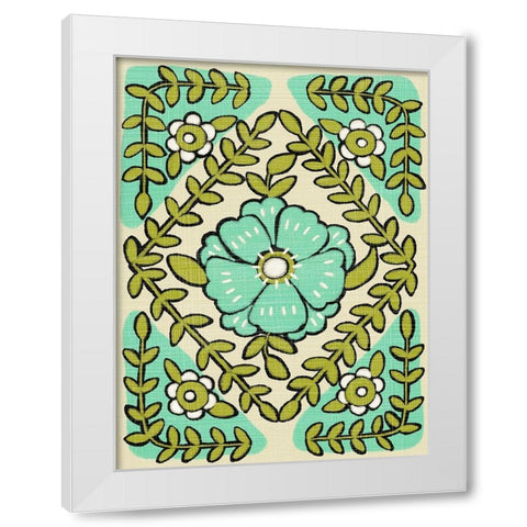 Gouache Florals IV White Modern Wood Framed Art Print by Zarris, Chariklia