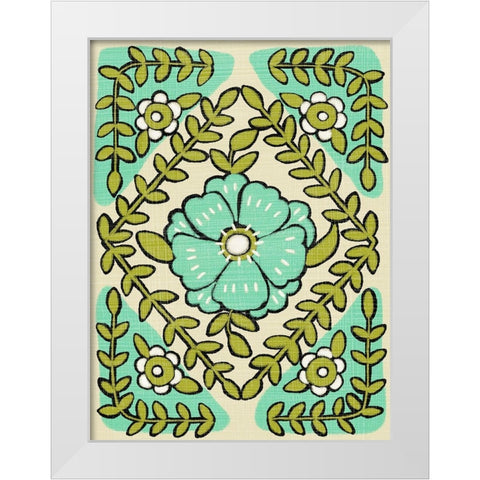 Gouache Florals IV White Modern Wood Framed Art Print by Zarris, Chariklia