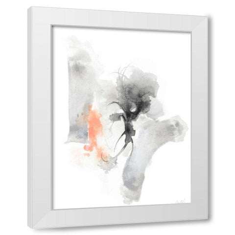 Swipe I White Modern Wood Framed Art Print by Vess, June Erica