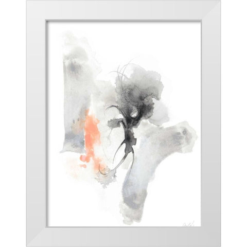 Swipe I White Modern Wood Framed Art Print by Vess, June Erica