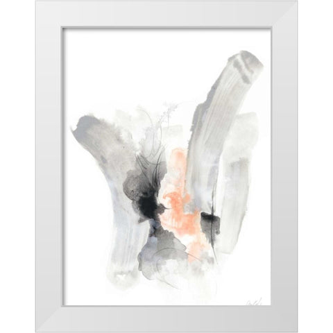 Swipe II White Modern Wood Framed Art Print by Vess, June Erica