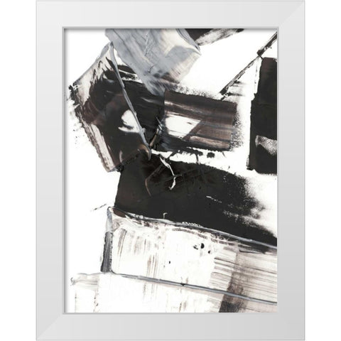 Topple II White Modern Wood Framed Art Print by Harper, Ethan