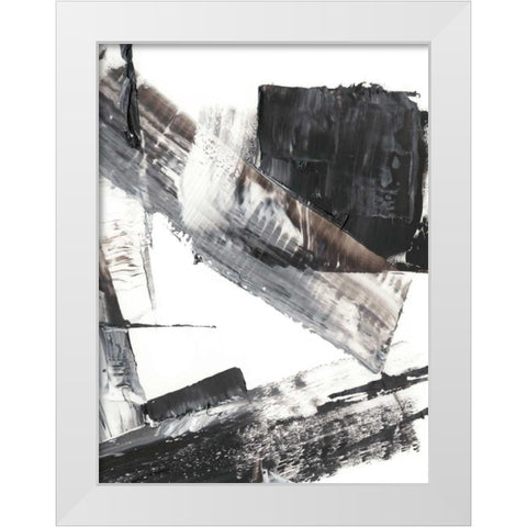 Topple IV White Modern Wood Framed Art Print by Harper, Ethan