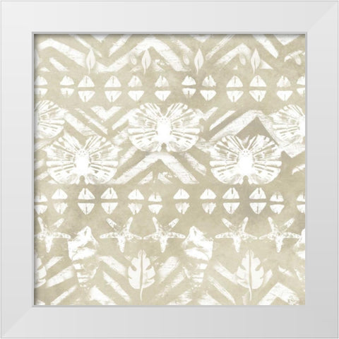 Tribal Coast I White Modern Wood Framed Art Print by Vess, June Erica