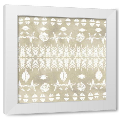 Tribal Coast III White Modern Wood Framed Art Print by Vess, June Erica