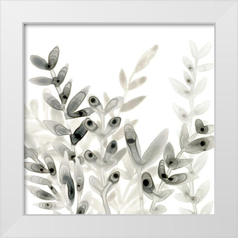 Watermark Foliage III White Modern Wood Framed Art Print by Vess, June Erica