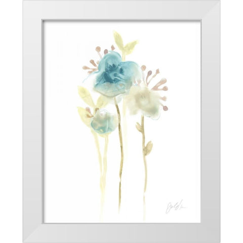 Bluebell I White Modern Wood Framed Art Print by Vess, June Erica