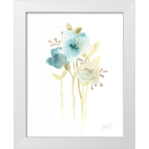 Bluebell II White Modern Wood Framed Art Print by Vess, June Erica