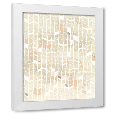 Pattern Intersect I White Modern Wood Framed Art Print by Vess, June Erica