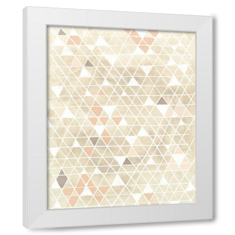 Pattern Intersect II White Modern Wood Framed Art Print by Vess, June Erica