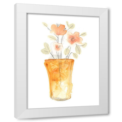 Blossom Pop Study I White Modern Wood Framed Art Print by Vess, June Erica