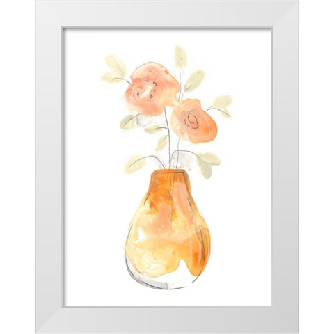 Blossom Pop Study II White Modern Wood Framed Art Print by Vess, June Erica