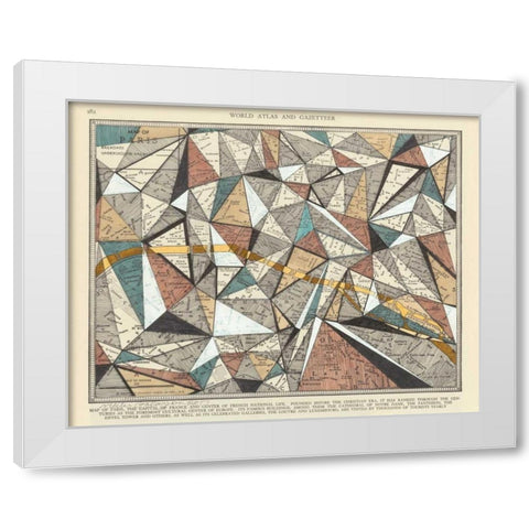 Modern Map of Paris White Modern Wood Framed Art Print by Galapon, Nikki