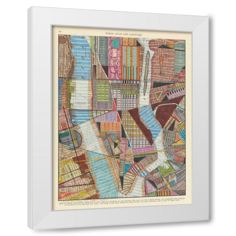 Modern Map of New York II White Modern Wood Framed Art Print by Galapon, Nikki