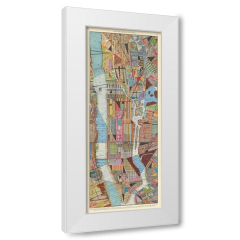 Modern Map of New York III White Modern Wood Framed Art Print by Galapon, Nikki