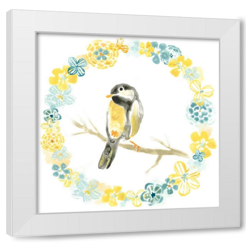 Solo Songbird II White Modern Wood Framed Art Print by Vess, June Erica