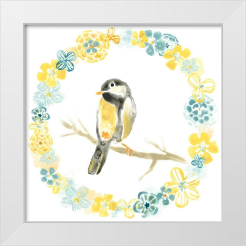 Solo Songbird II White Modern Wood Framed Art Print by Vess, June Erica