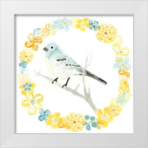 Solo Songbird III White Modern Wood Framed Art Print by Vess, June Erica