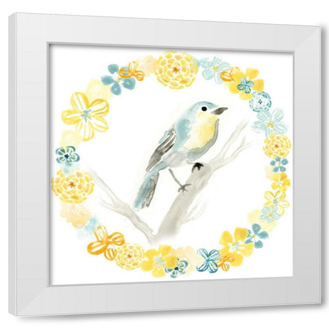 Solo Songbird IV White Modern Wood Framed Art Print by Vess, June Erica