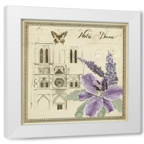 Paris Ephemera V White Modern Wood Framed Art Print by Popp, Grace