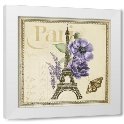 Paris Ephemera VI White Modern Wood Framed Art Print by Popp, Grace