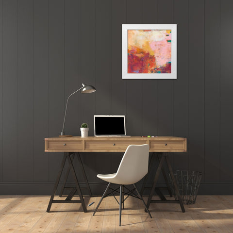 Apricity  V White Modern Wood Framed Art Print by Jachimiec, Sue