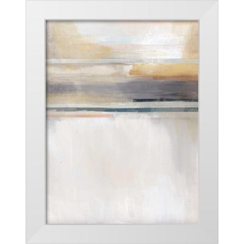 Sandy Coast II White Modern Wood Framed Art Print by Jerry, Alison